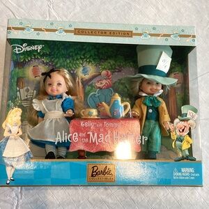 Barbie Kelly and Tommy Doll Alice and Wonderland Alice Mad Hatter NIB NEW